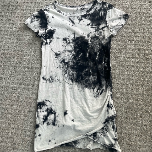 SHEIN Tie Dye Marble Asymmetric Hem Fitted Dress - Picture 1 of 2